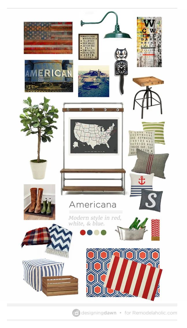 Americana MoodBoard by Designing Dawn for Bekob.com