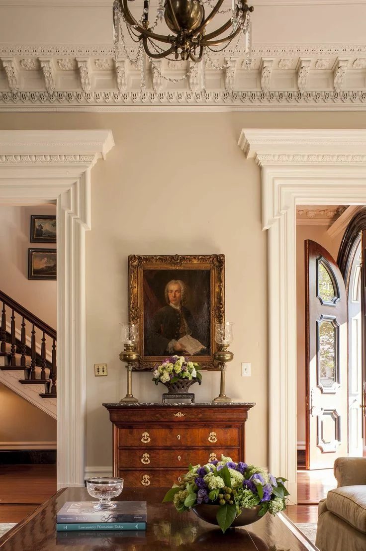 Southern style entry, oil painting
