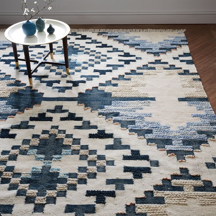 Southwestern Midcentury Diamond Wool Rug