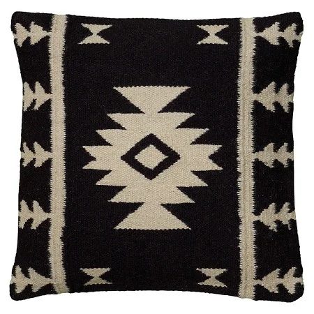 Southwestern Midcentury Black And White Pillow