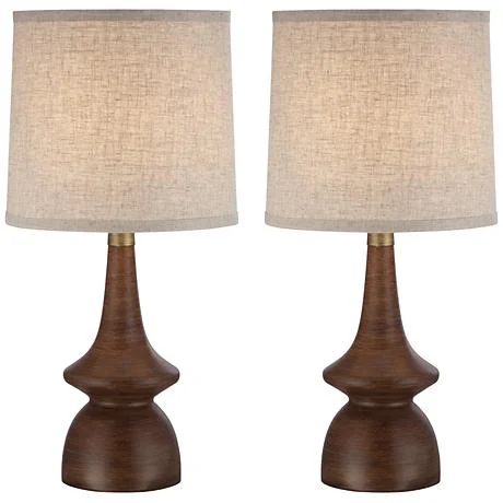 Southwestern Midcentury Walnut Table Lamps
