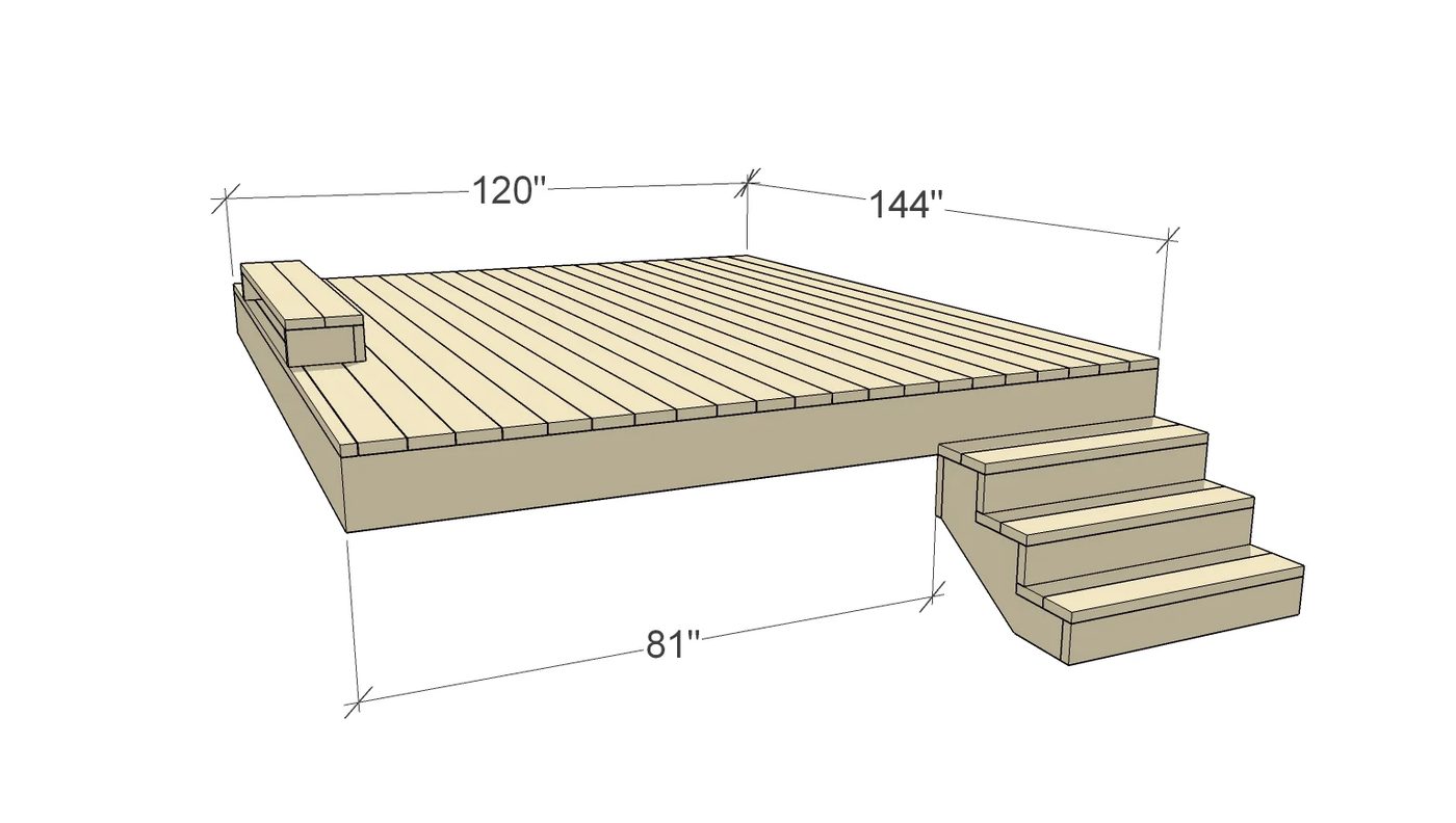 How to Build Space-Saving Deck Benches and Tables (that don't take up any square footage of your deck) | Free building plan and video walkthrough at Bekob.com