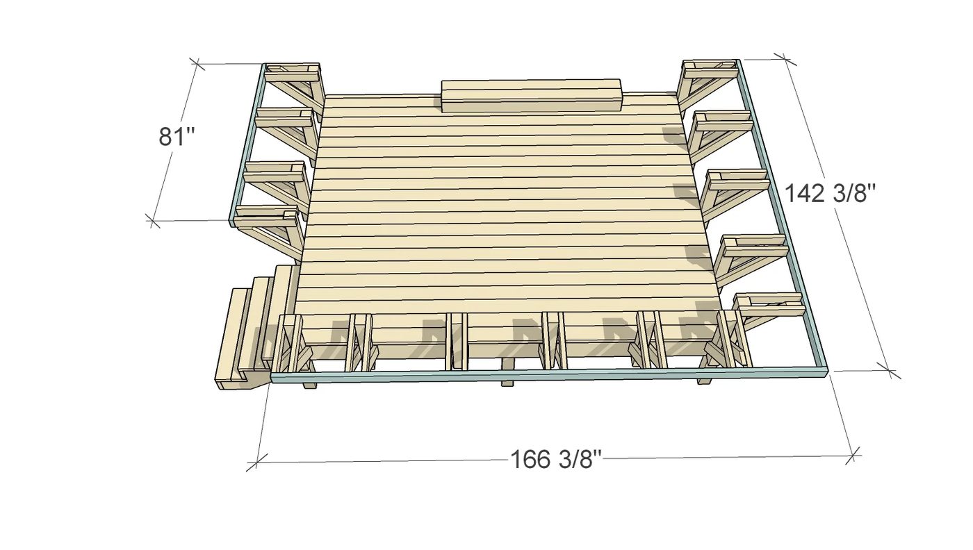 How to Build Space-Saving Deck Benches and Tables (that don't take up any square footage of your deck) | Free building plan and video walkthrough at Bekob.com