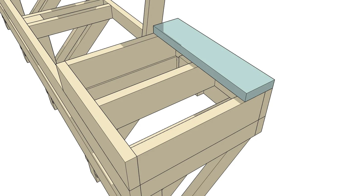 Building Plan and walkthrough: Space-Saving Built-in Deck Benches and Tables @Bekob