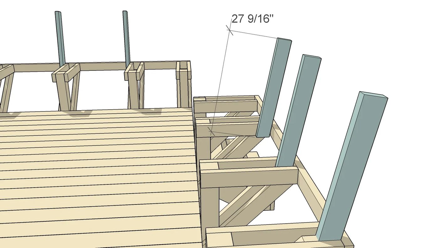 How to Build Space-Saving Deck Benches and Tables (that don't take up any square footage of your deck) | Free building plan and video walkthrough at Bekob.com
