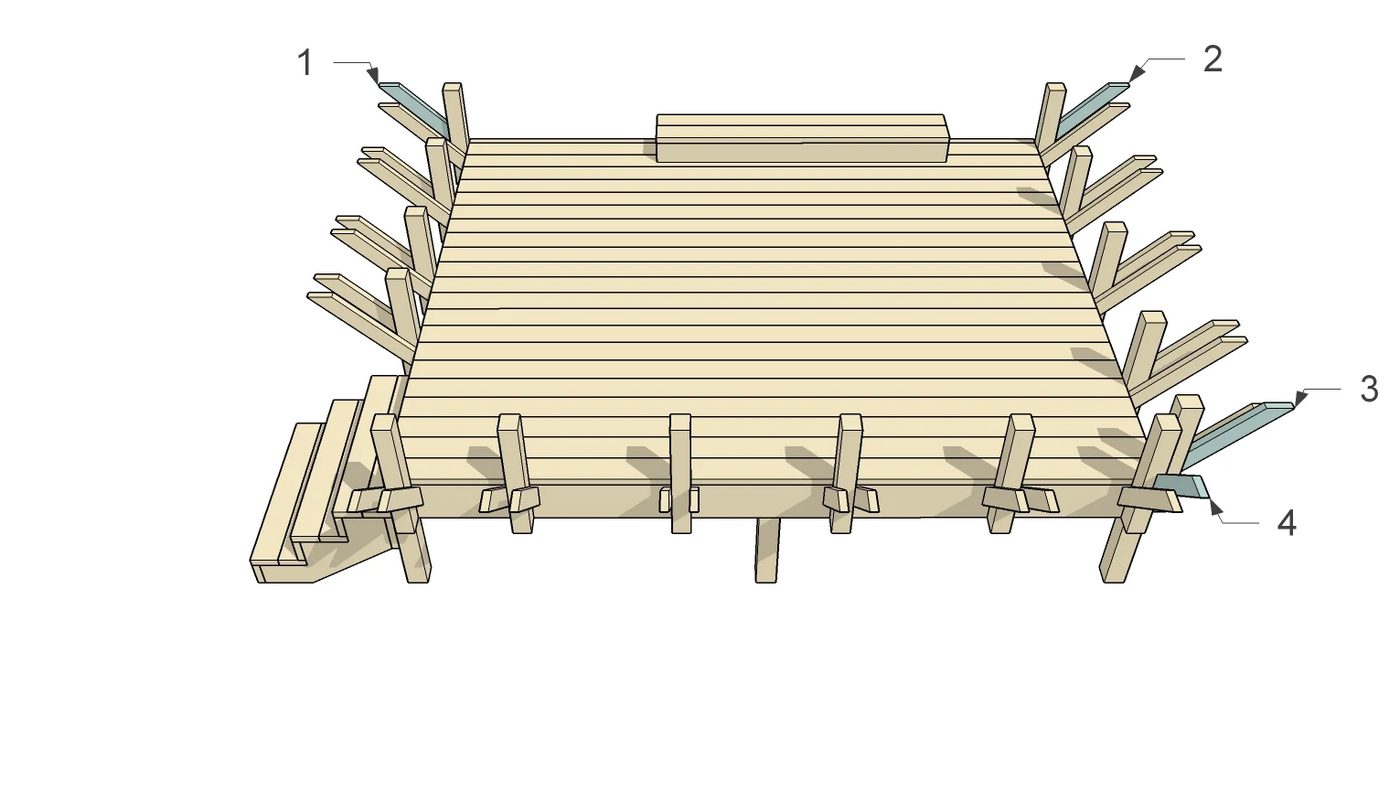 How to Build Space-Saving Deck Benches and Tables (that don't take up any square footage of your deck) | Free building plan and video walkthrough at Bekob.com