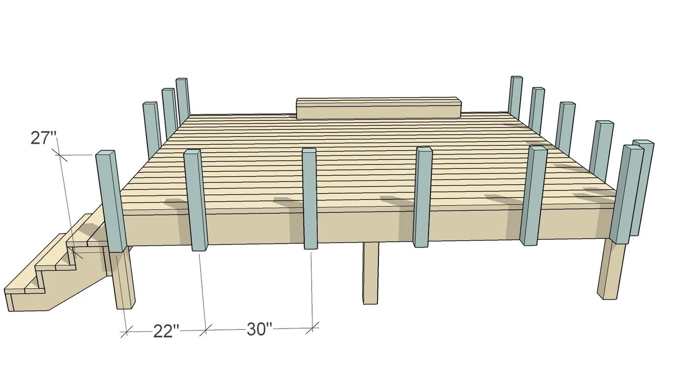 How to Build Space-Saving Deck Benches and Tables (that don't take up any square footage of your deck) | Free building plan and video walkthrough at Bekob.com