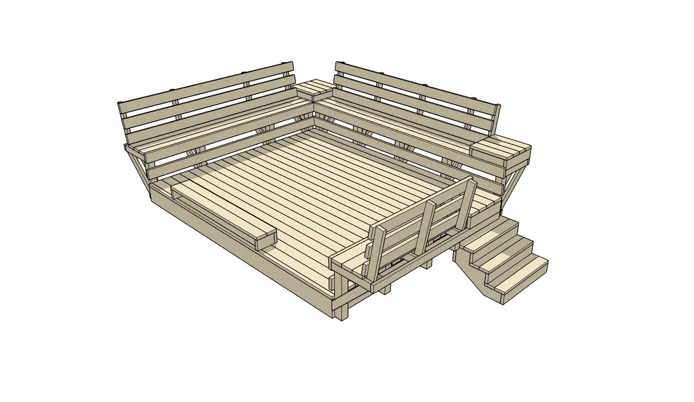 How to Build Space-Saving Deck Benches and Tables (that don't take up any square footage of your deck) | Free building plan and video walkthrough at Bekob.com