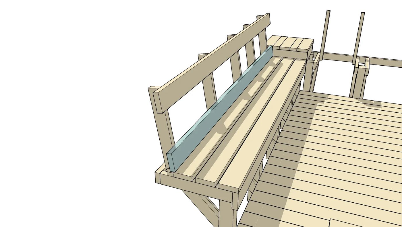 Building Plan and walkthrough: Space-Saving Built-in Deck Benches and Tables @Bekob