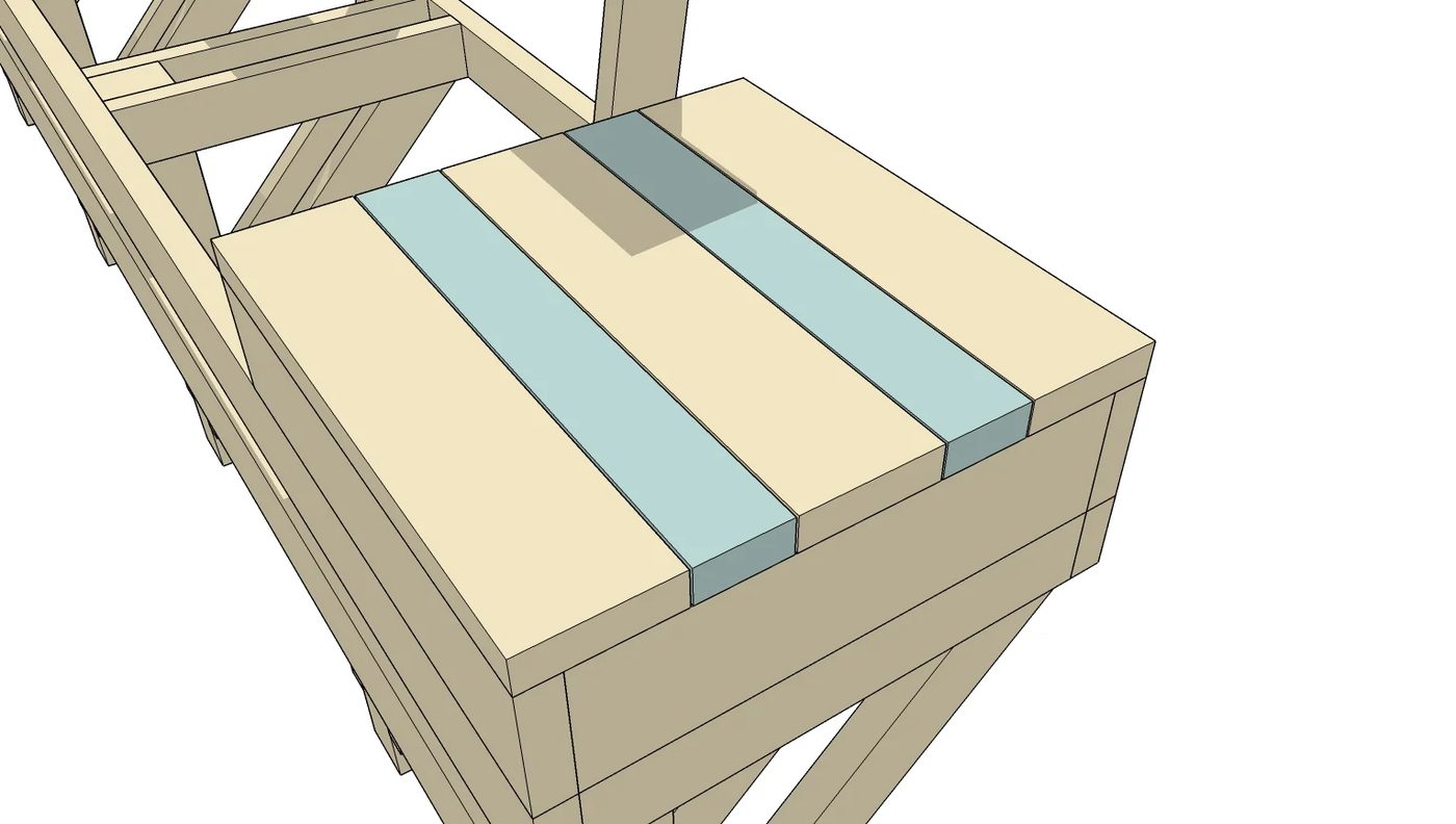 Building Plan and walkthrough: Space-Saving Built-in Deck Benches and Tables @Bekob
