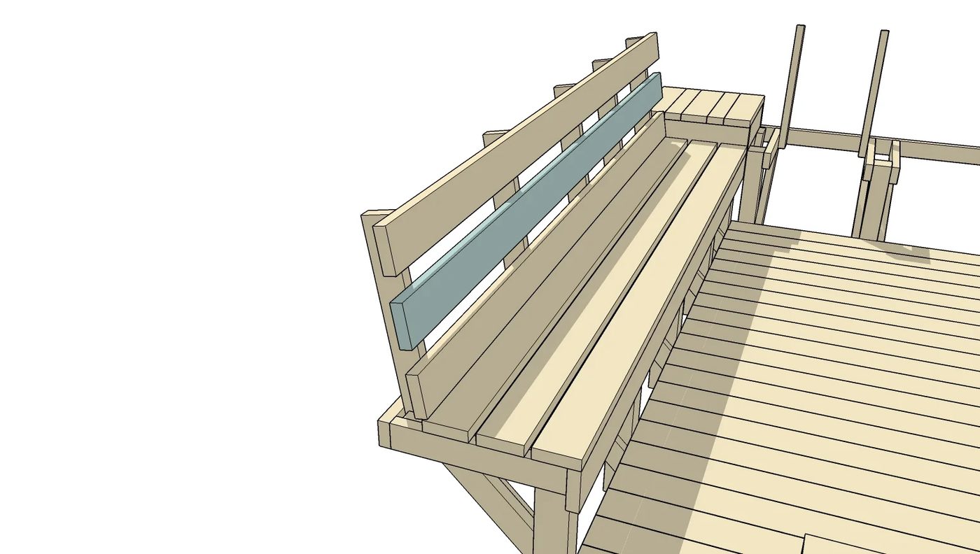 Building Plan and walkthrough: Space-Saving Built-in Deck Benches and Tables @Bekob