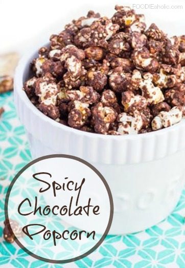 Spicy Chocolate Popcorn | FOODIEaholic.com #recipe #cooking #popcorn #snack #treat #chocolate #spicy