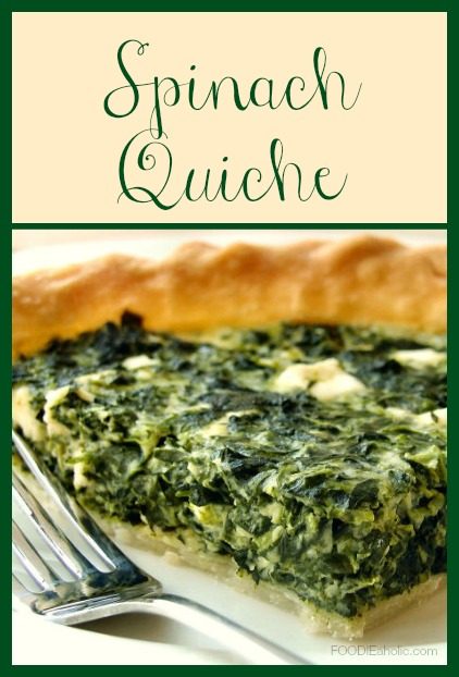 Spinach Quiche | FOODIEaholic.com #recipe #cooking #baking #breakfast #brunch #quiche #eggs #spinach #healthy