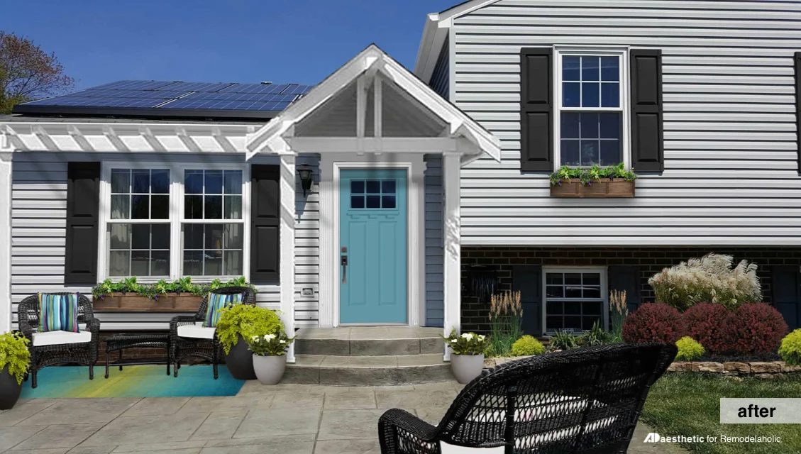 After | Split Level Curb Appeal | How to add character and architectural interest to the exterior of a split level home