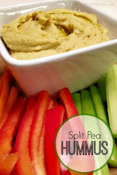 Split Pea Hummus | FOODIEaholic.com #recipe #cooking #appetizer #dip #hummus #healthy #peas #vegetables