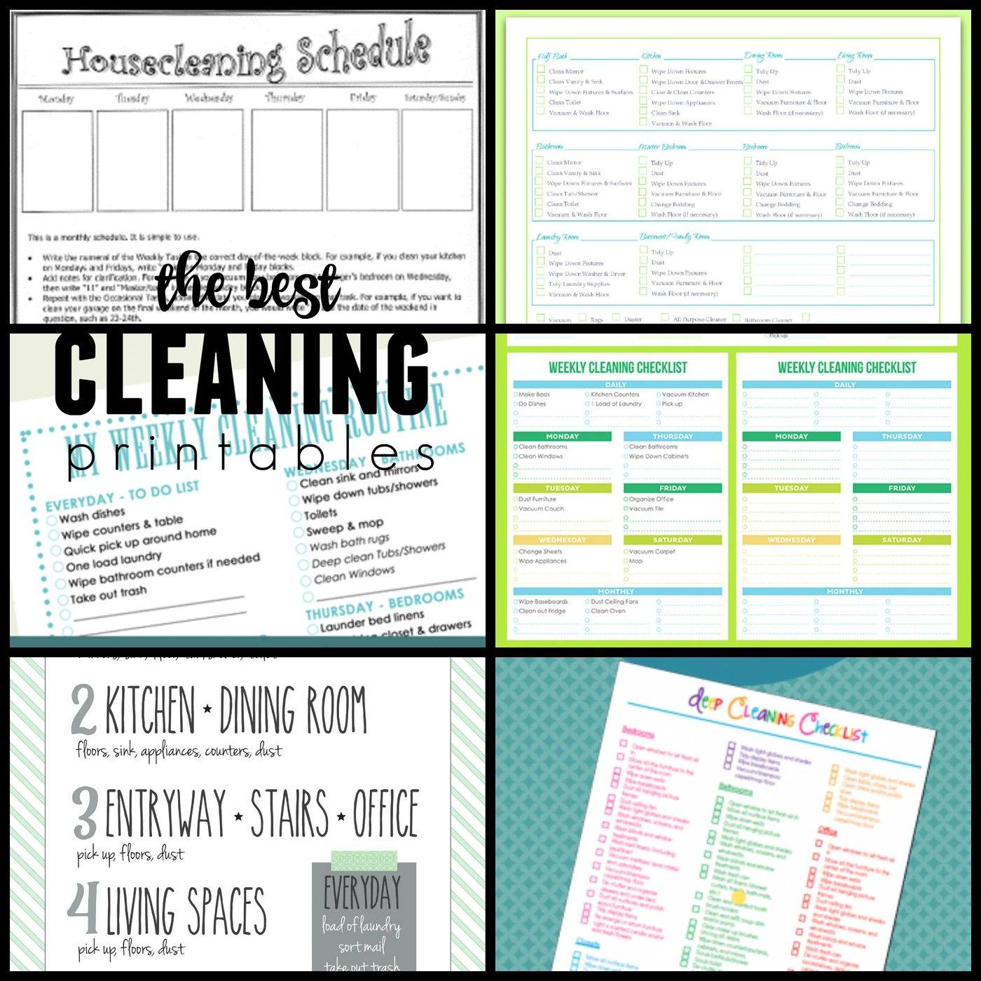 Best cleaning routine and checklist printables @Bekob