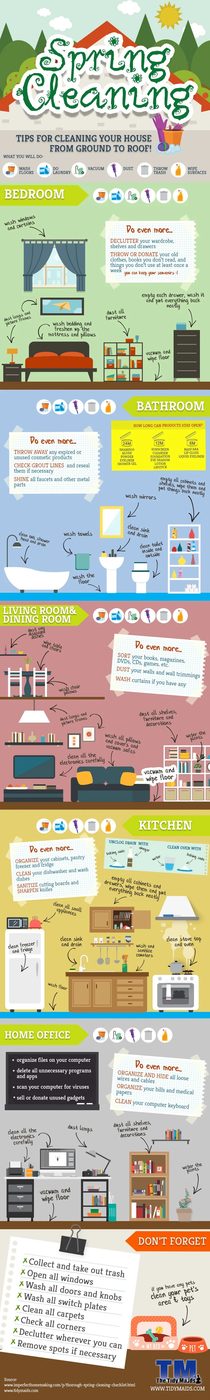 Spring Cleaning 101 -- Don't forget ANYTHING this year! Top to bottom for every room in the house. @Bekob