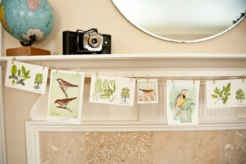 Spring Bird Note Card Garland