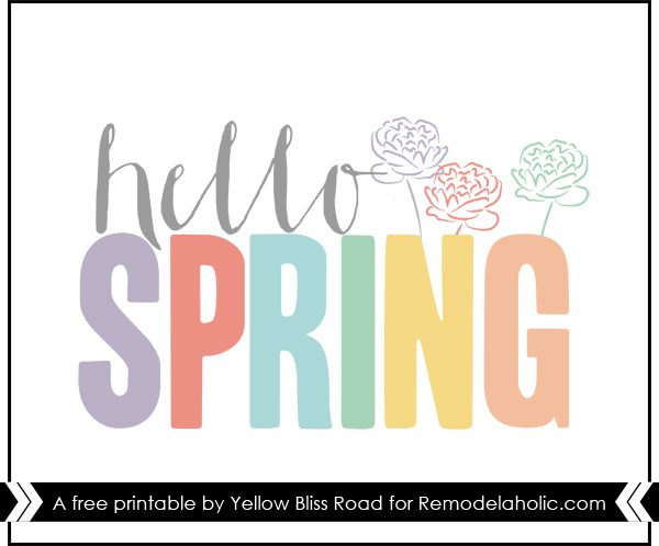 Hello Spring Free Printable