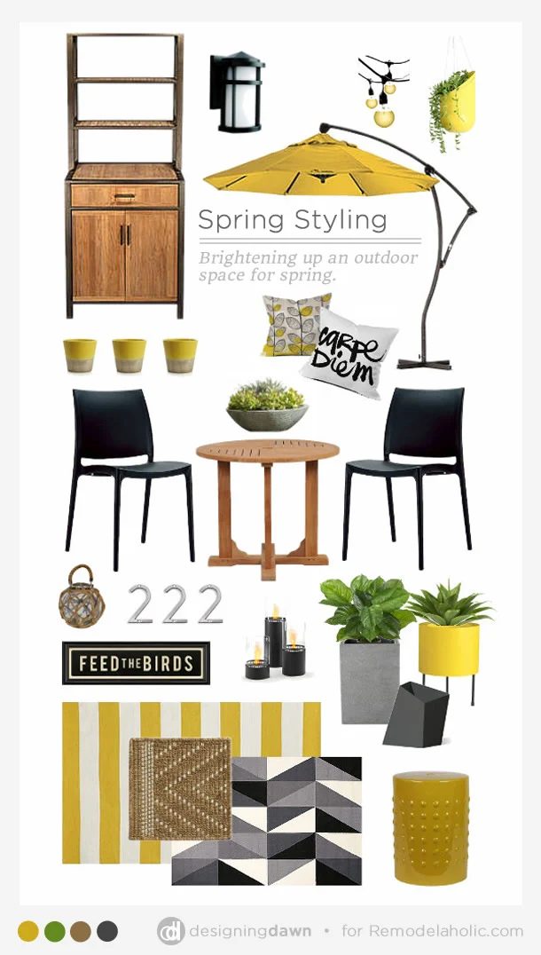 Spring Styling: brighten up your outdoor space (patio, deck, balcony) for spring | Designing Dawn for Bekob.com