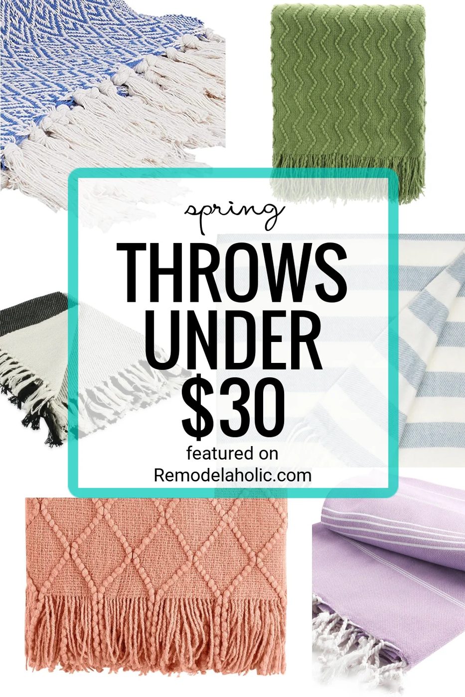 Spring Throws Under $30 To Refresh And Update Home Decor Via Bekob.com