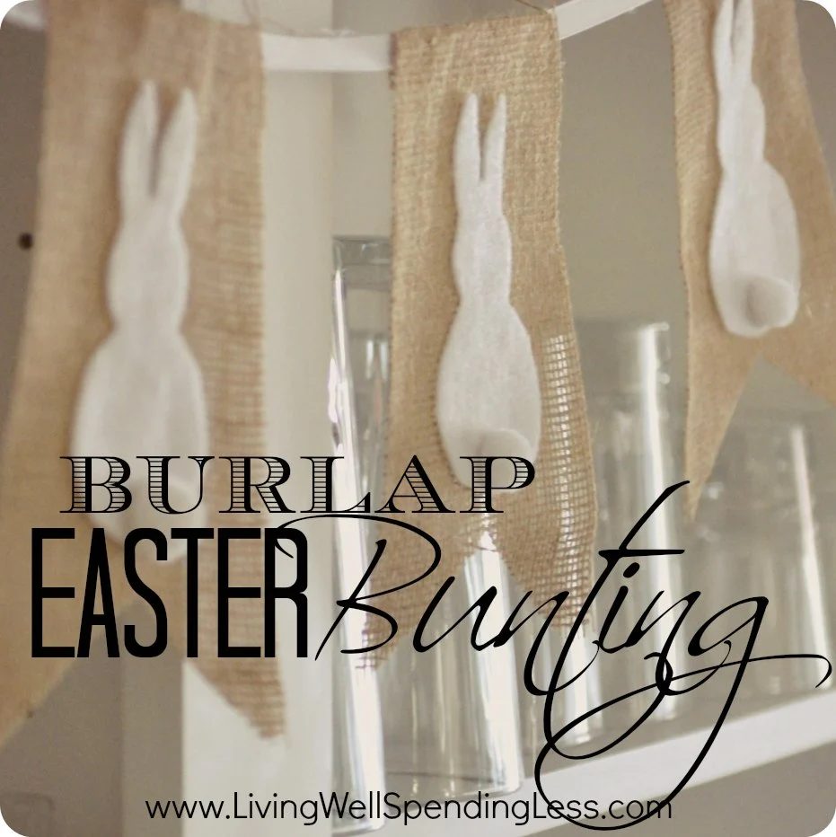 Burlap Easter Bunting Cute direct No Sew Project Love The Bunnies Easter Bunting