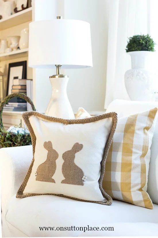 Burlap Easter Bunny Pillow straightforward