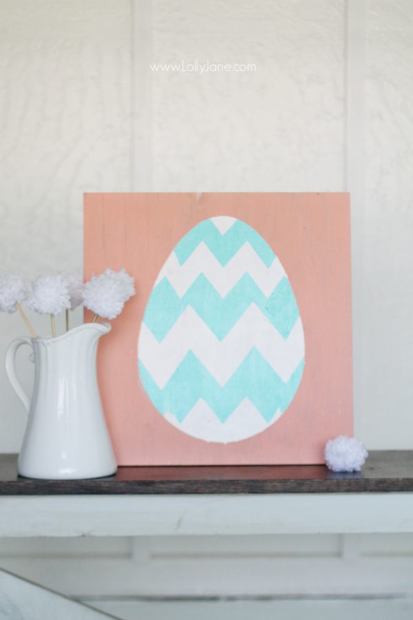 straightforward Spring Easter Egg Sign Decor
