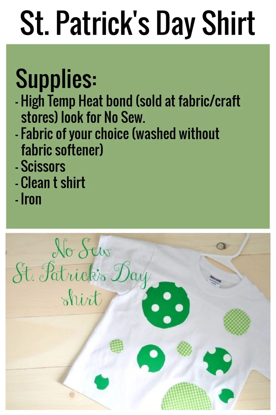 No Sew St. Patrick's Day Shirt Handmade Via Bekob.com