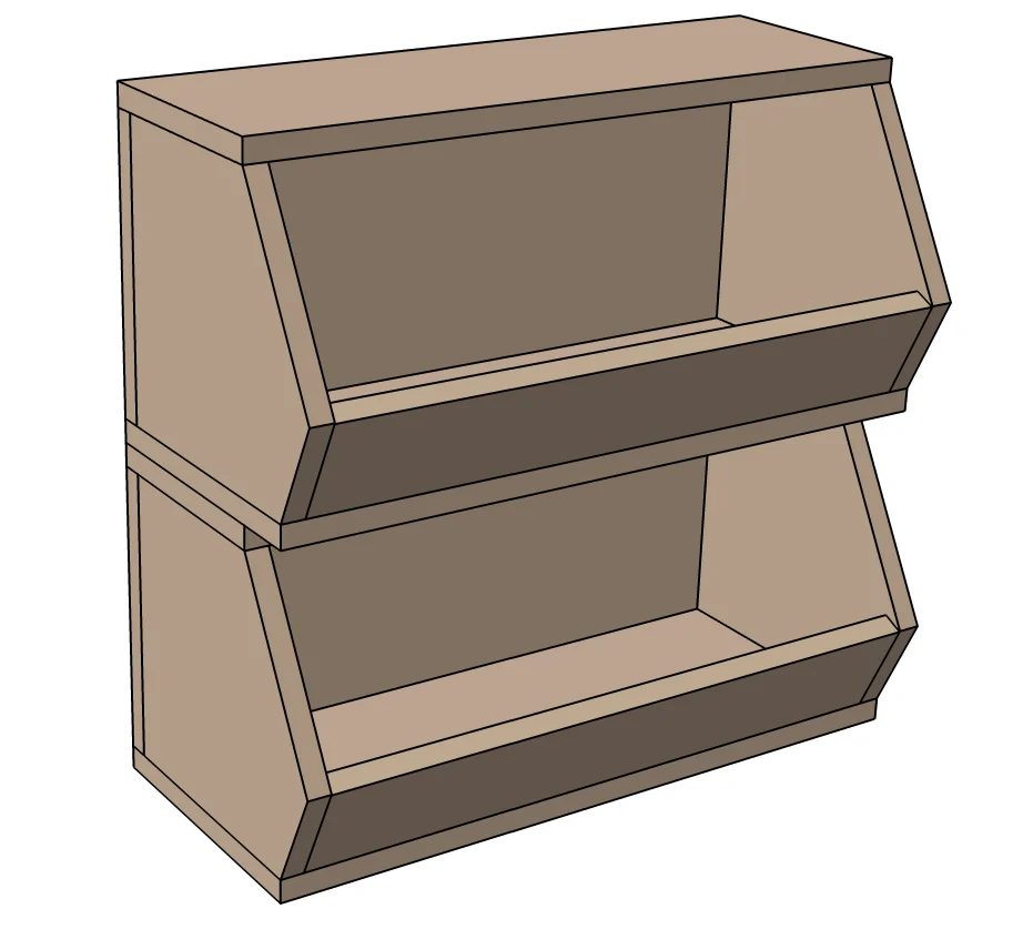 Handmade Stacked Root Vegetable Storage Bin