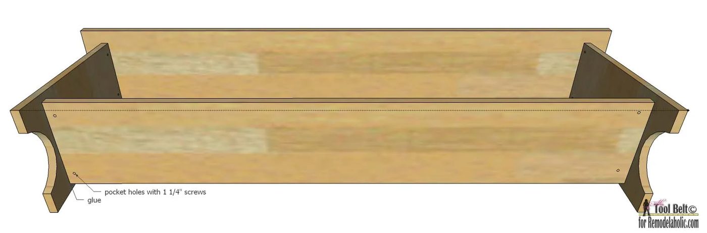 Handmade bench plans that can be used to make a unique stacked bench bookshelf.