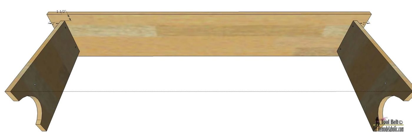 Handmade bench plans that can be used to make a unique stacked bench bookshelf.
