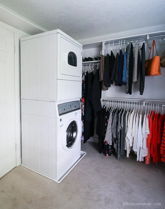 New Speed Queen Stacked Unit Installed Into Closet @Bekob 45