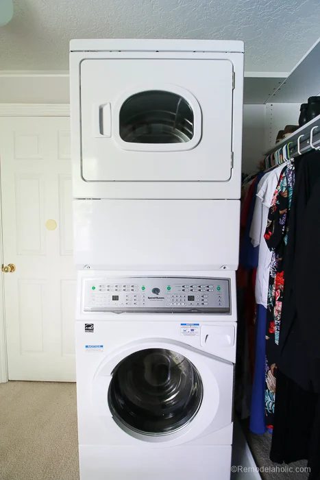New Speed Queen Stacked Unit Installed Into Closet @Bekob 47