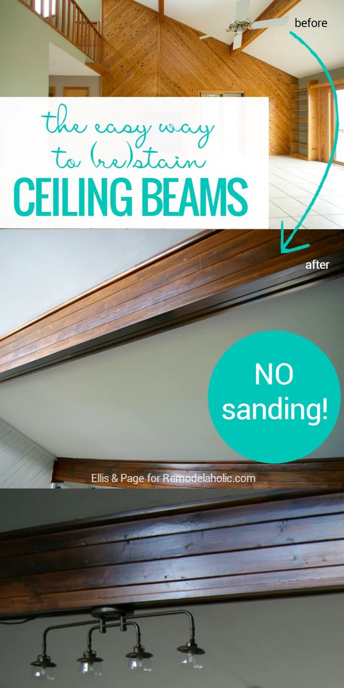 straightforward Way To Stain Wood Ceiling Beams @Bekob