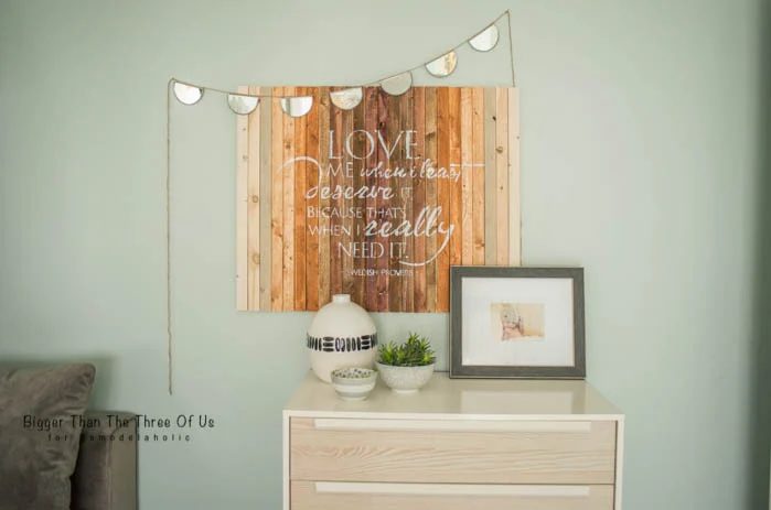 Handmade Love Quote Wall Art by Bigger Than The Three Of Us for Bekob