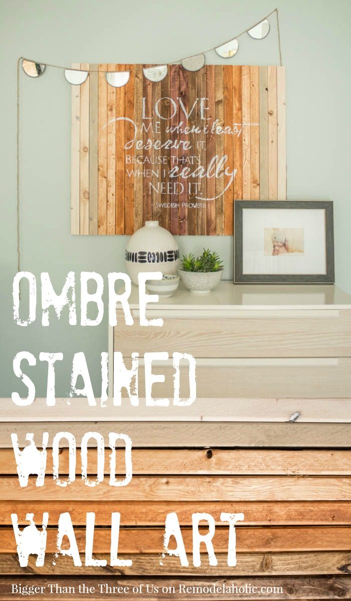 Handmade Ombre Stained Wood Wall Art walkthrough