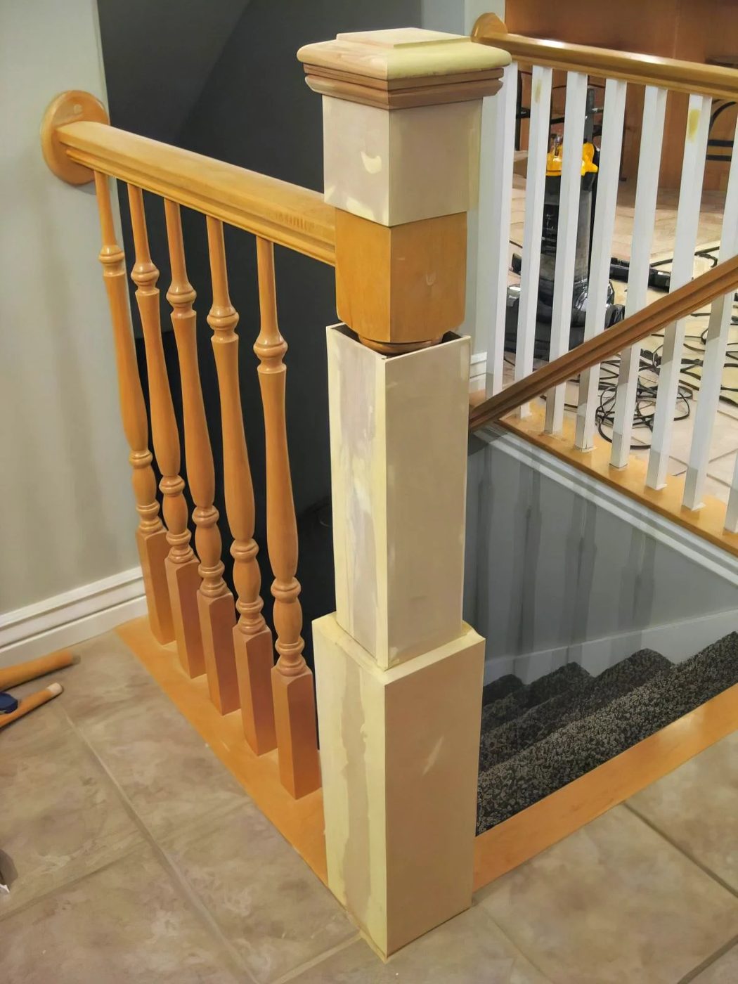 10 Handmade Stair Newel Post walkthrough TDA Decorating And Design Featured On @Bekob 600x800 115331