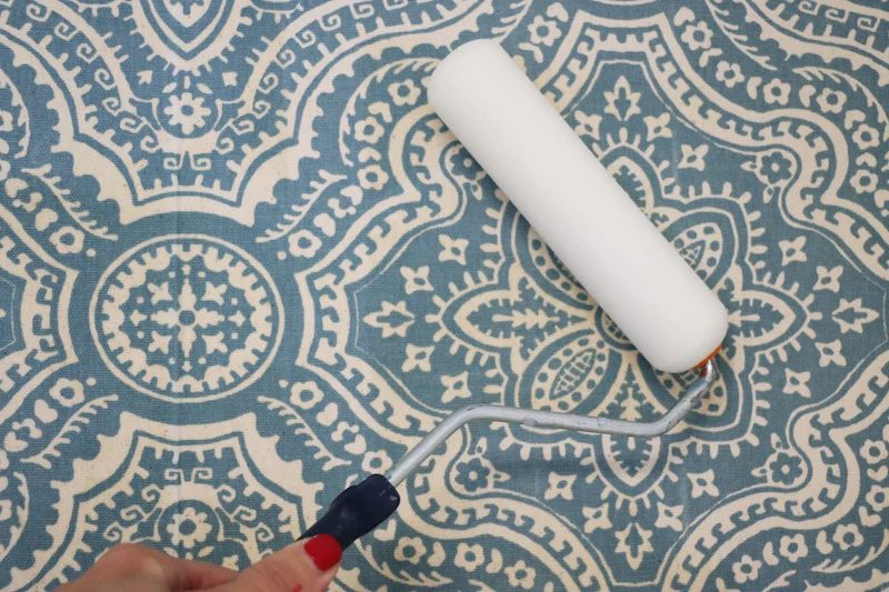 Rolling a Starched Fabric Wall