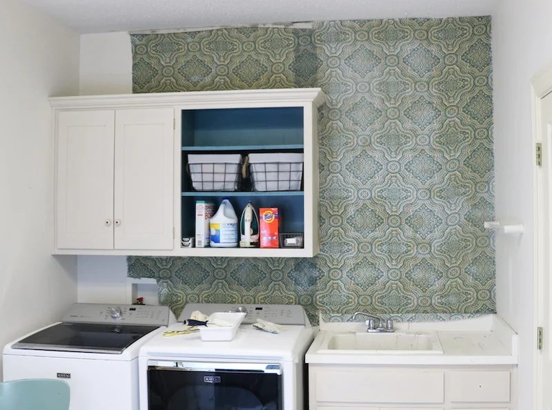 Starched Fabric Wall Progress