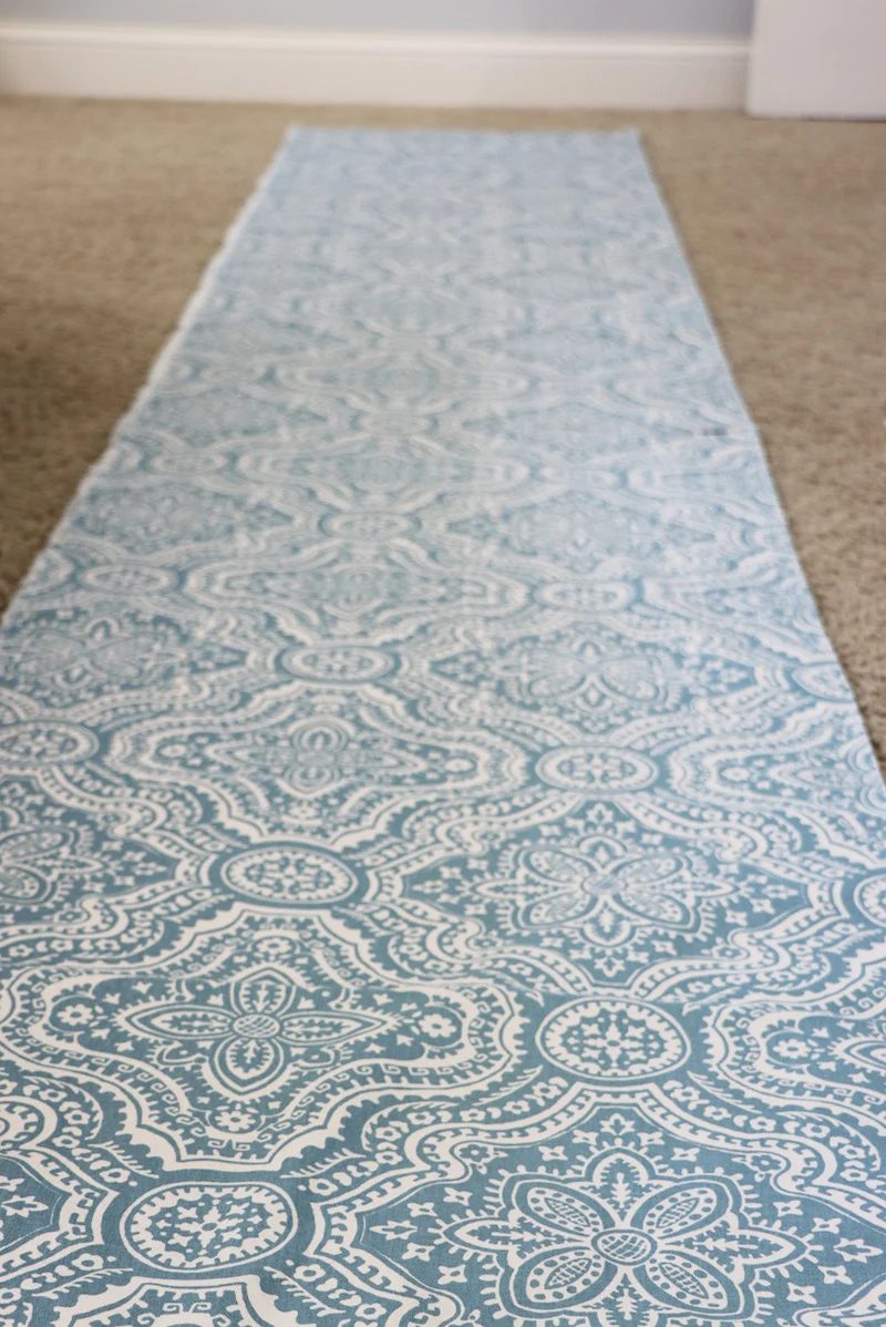 Laying out Fabric for Starched Fabric Wall