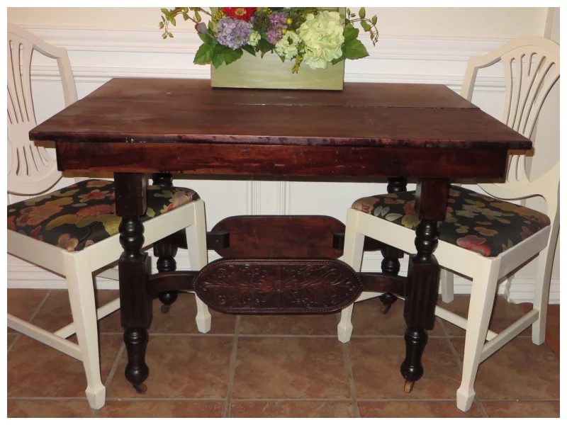 How To Refinish Carved Wooden Furniture, Before, By Beckwiths Treasures On Bekob