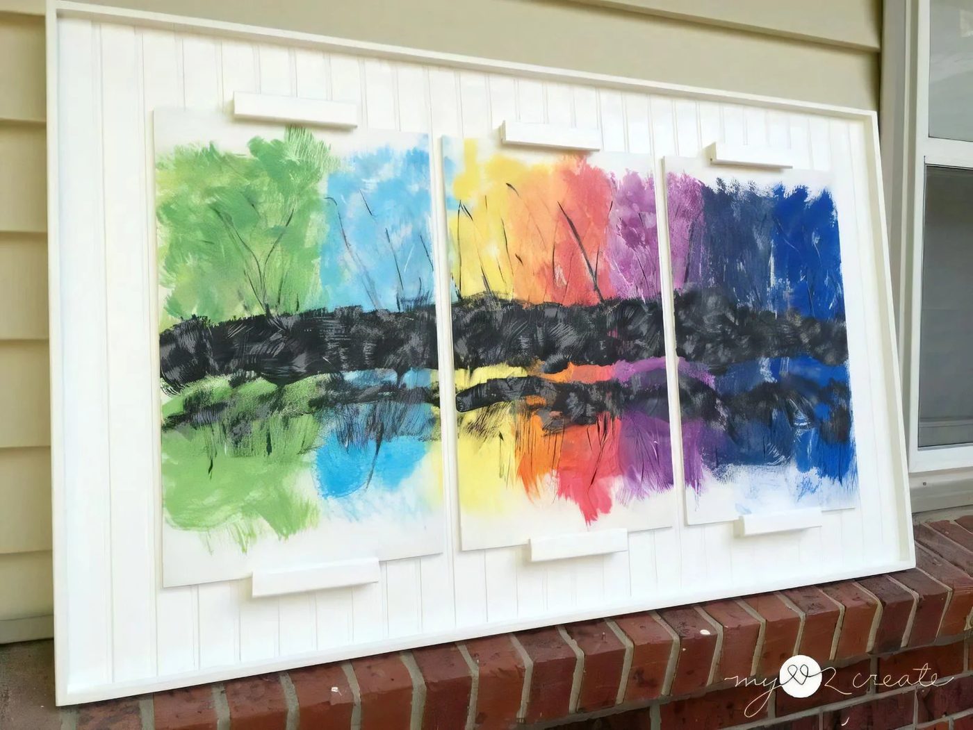 Triptych Frame With Abstract Art MyLove2Create 065413
