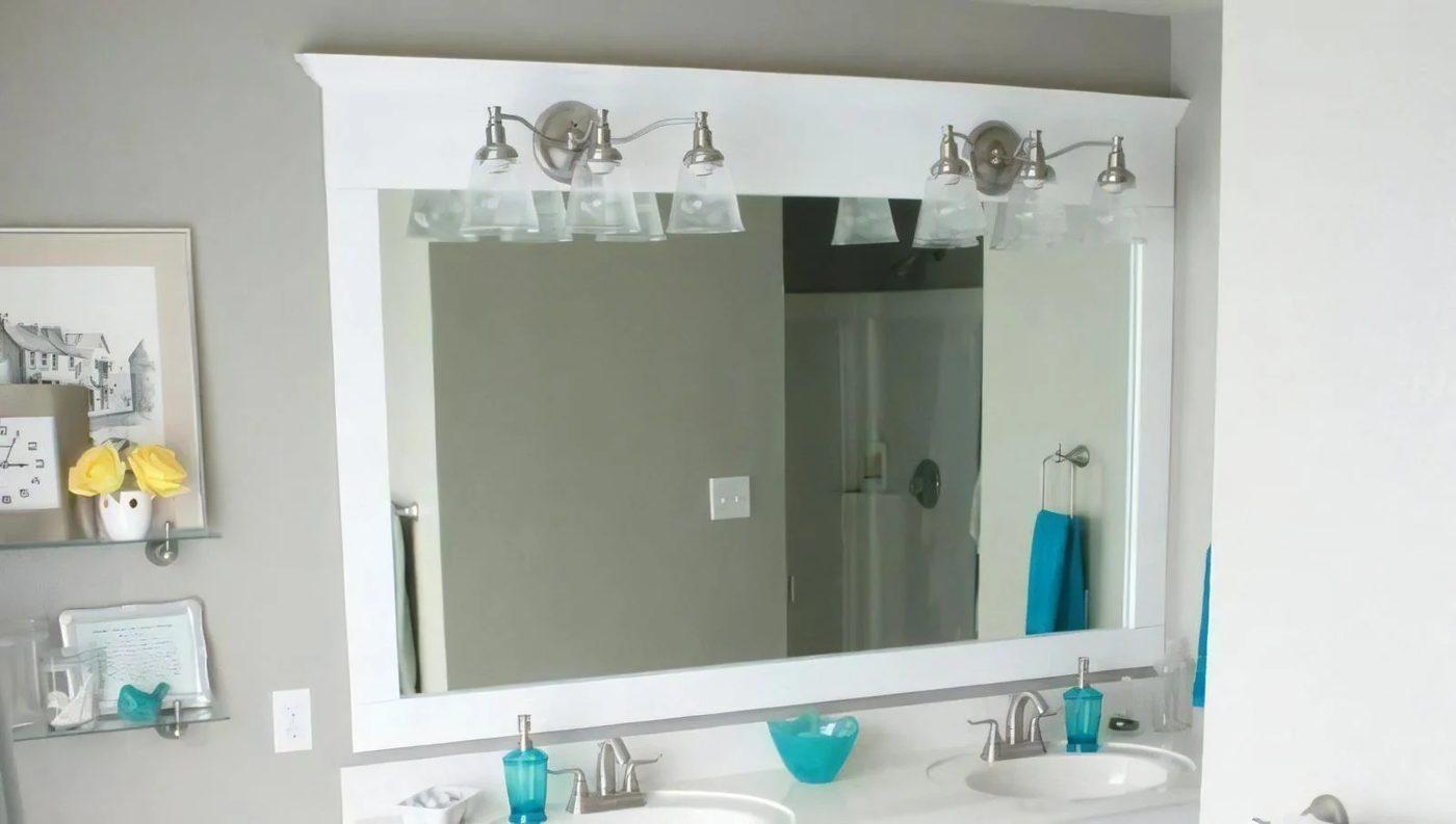 Framing A Large Bathroom Mirror 1a 065933
