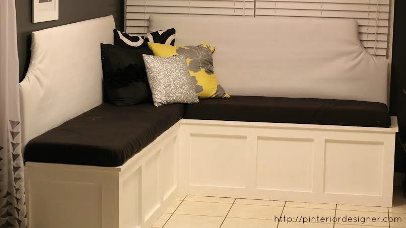 Handmade custom corner banquette bench, Pinterior Designer featured on Bekob