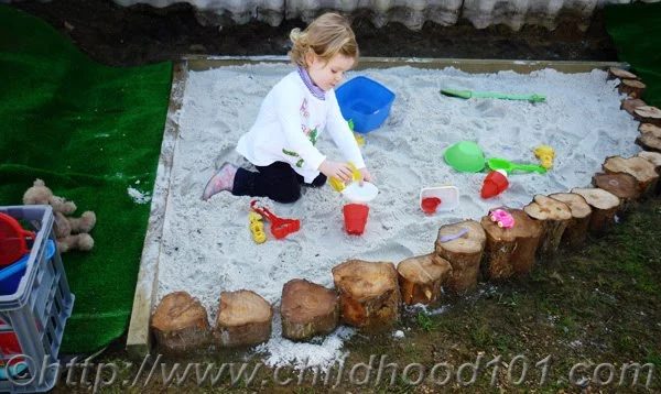 direct log garden edging by childhood 101 featured on Bekob.com