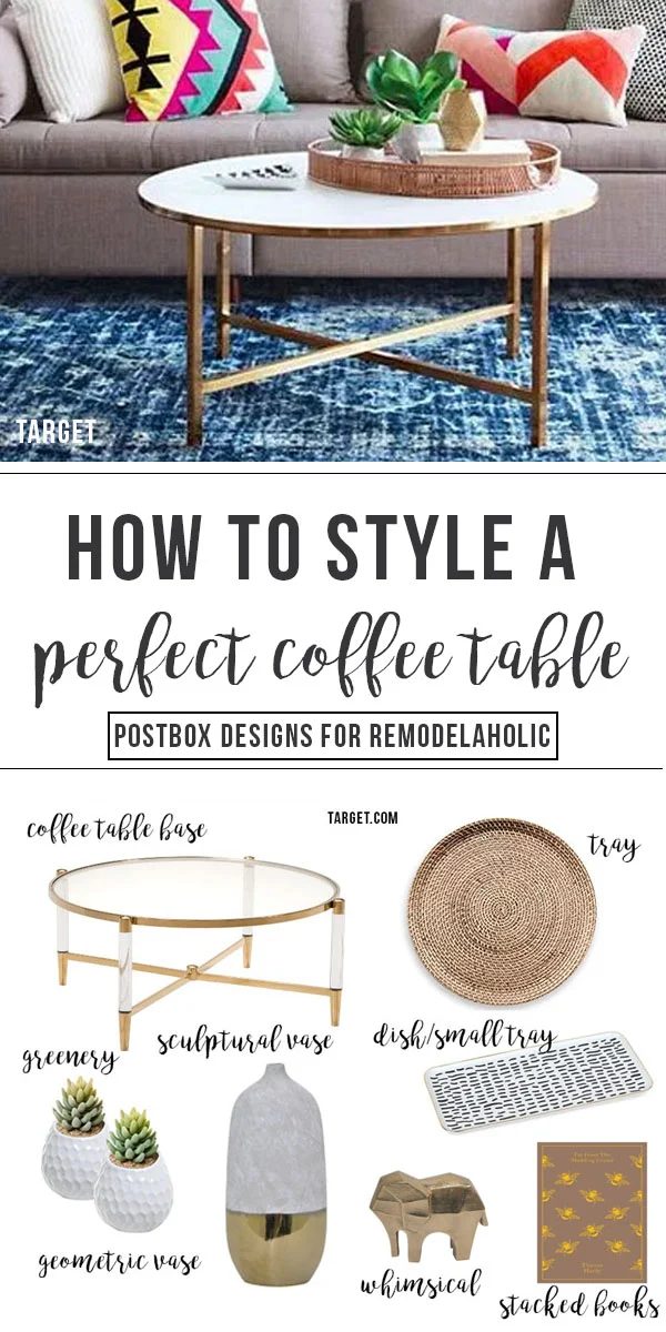 Decorating a coffee table can be both magazine-striking and practical for family life. Just use this straightforward 6-step formula to style the well fitted coffee table arrangemen