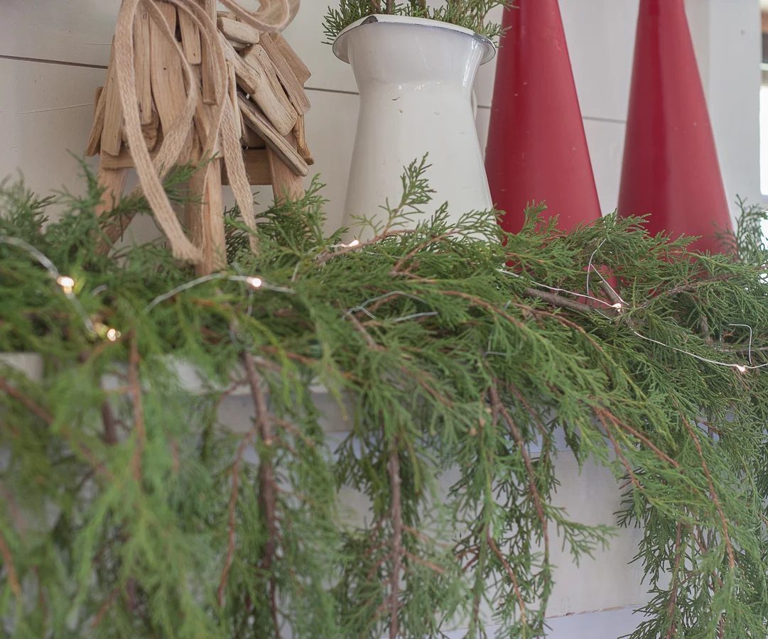 How To Style A Farmhouse Christmas Mantel