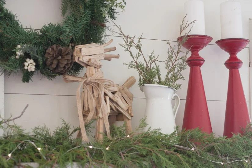 Style the well fitted Farmhouse Christmas Mantel Plus FREE Oh Holy Night Ready-to-print