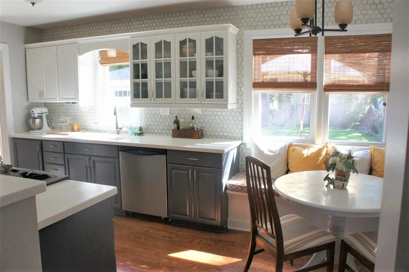 10 Gray And White Kitchen Makeover With Painted Cabinets Featured On Bekob